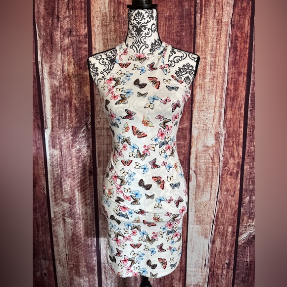 popular 21 Dresses & Skirts - Popular 21 | Chic Butterfly Print Mini Dress